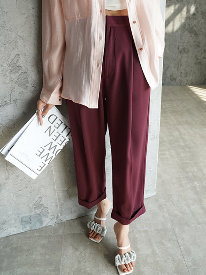 Loose Draped Wide Leg Pants HL3509