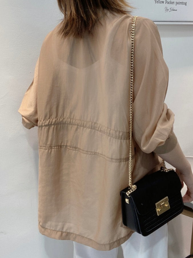 Sheer cardigan jacket_HL3575