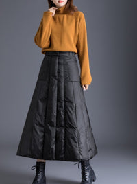 Quilted Down Wrap Skirt HL3830