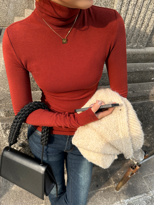 Slimming turtleneck sweater_BDHL5453