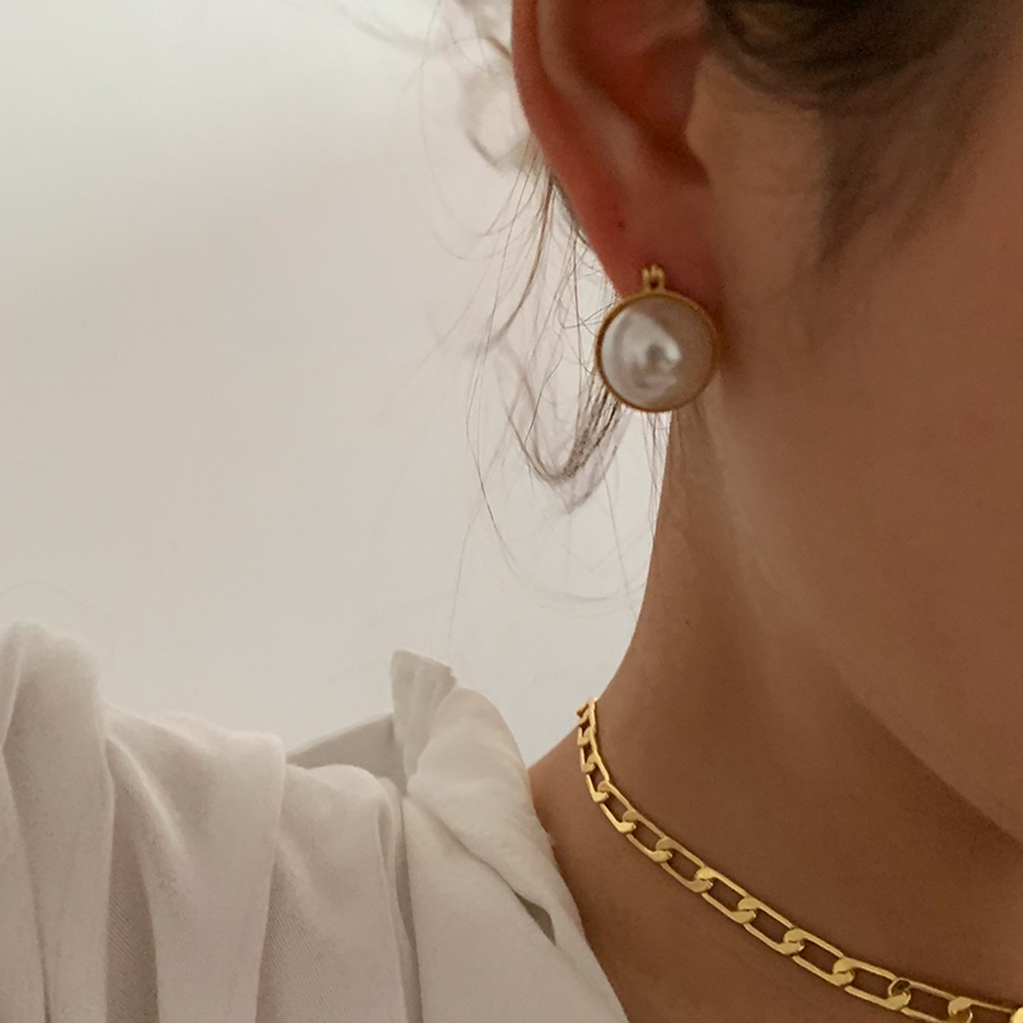 pearl sand earrings 5513