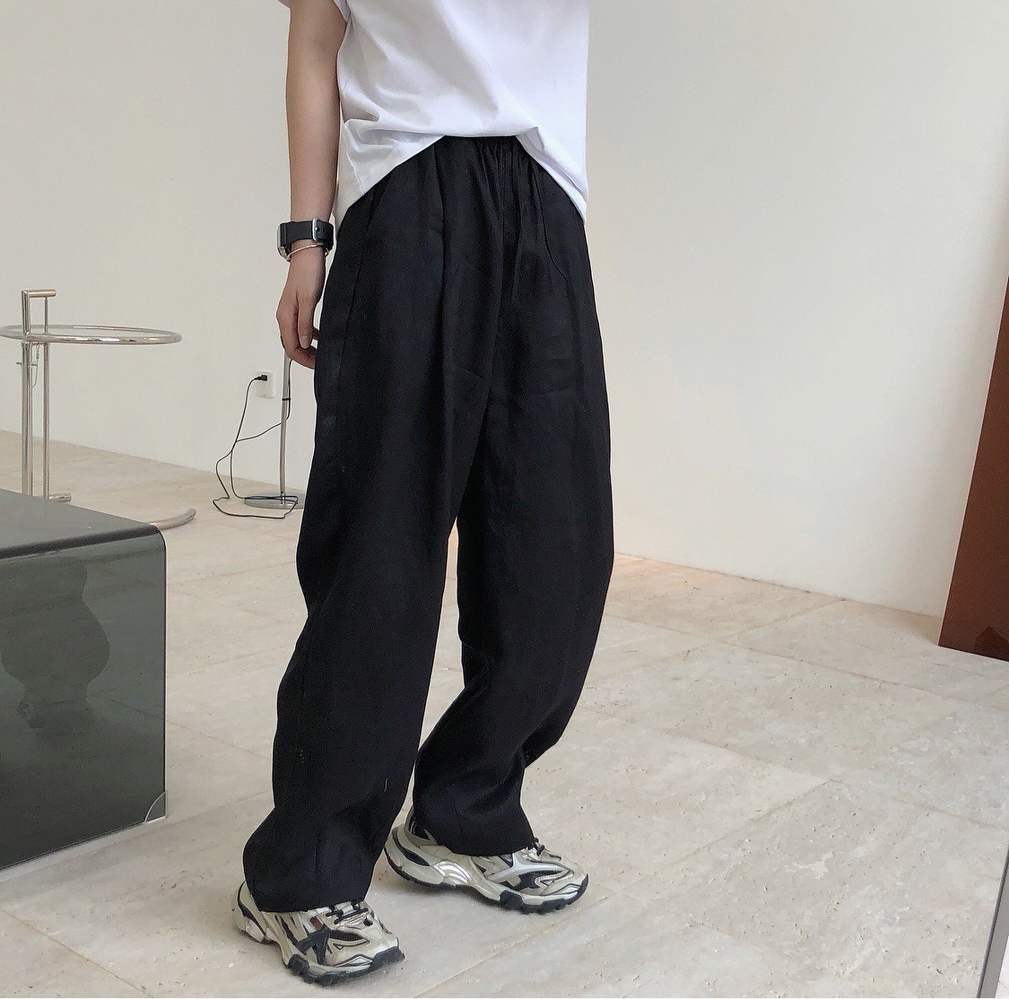 Casual linen lazy pants_5729
