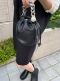 Drawstring Chain Shoulder Bag 8930
