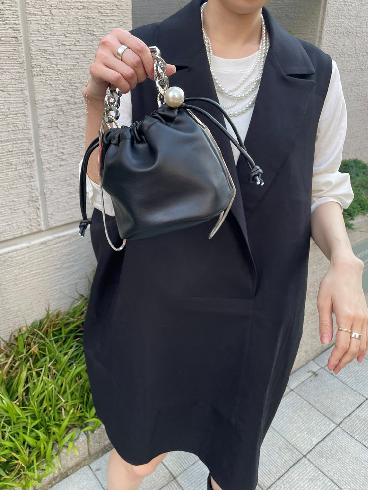 Drawstring Chain Shoulder Bag 8930