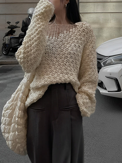 Sheer Shoulder Sweater HL9570