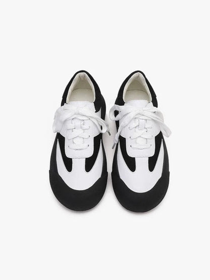 Black and white low-cut shoes_BDHL5134