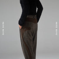 100% Australian herringbone pants_N80758