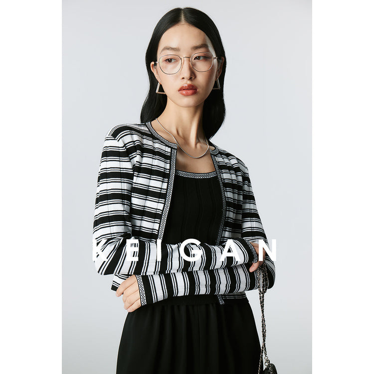 Jacquard checkerboard pattern knitted_N80493