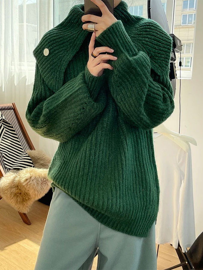 2way volume turtleneck knit H3370