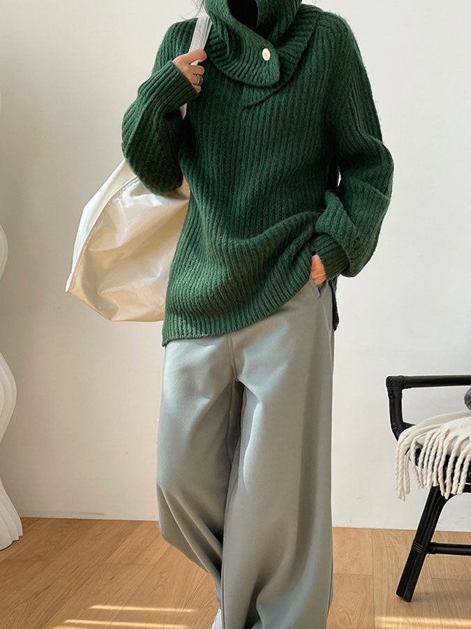 2way volume turtleneck knit H3370