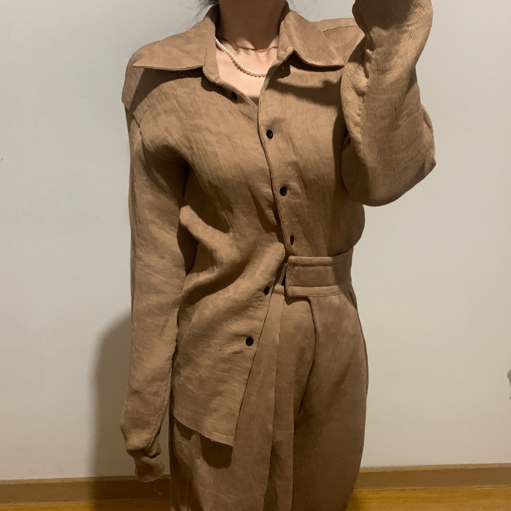 Slender Pleated Shirt_5556