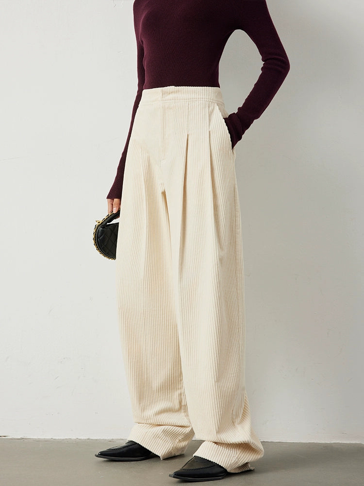 High-waisted corduroy pants_BDHL5304