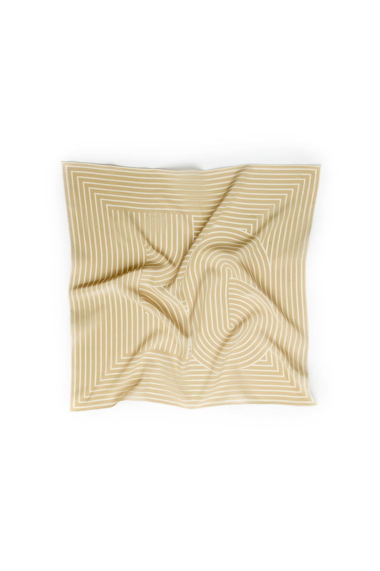 Abstract line double-sided silk scarf_N80506 - HELROUS