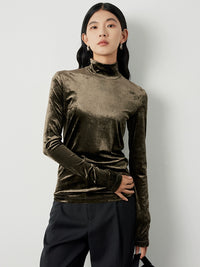 Light and warm turtleneck top_BDHL5284 