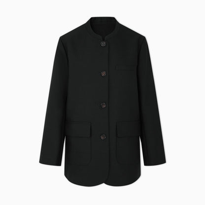 Wool casual silhouette jacket