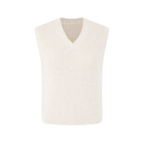 Cotton V-neck short vest_DI100041 