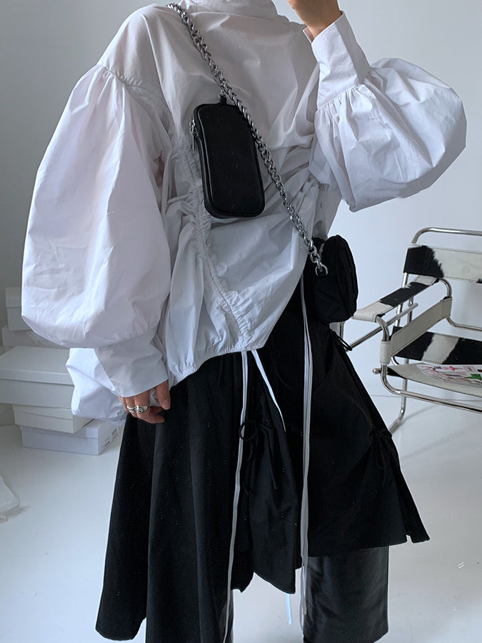 抽褶豐盈襯衫 H3338