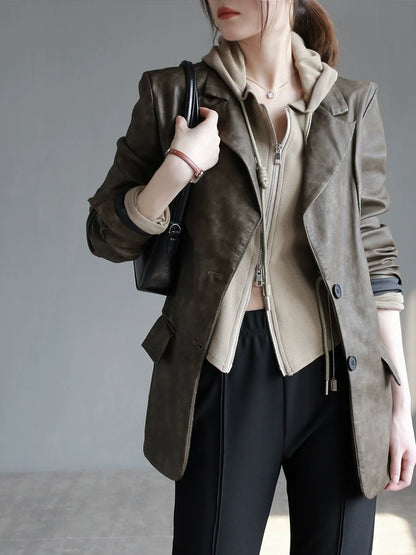 Two-Button PU Leather Jacket_BDHL5275