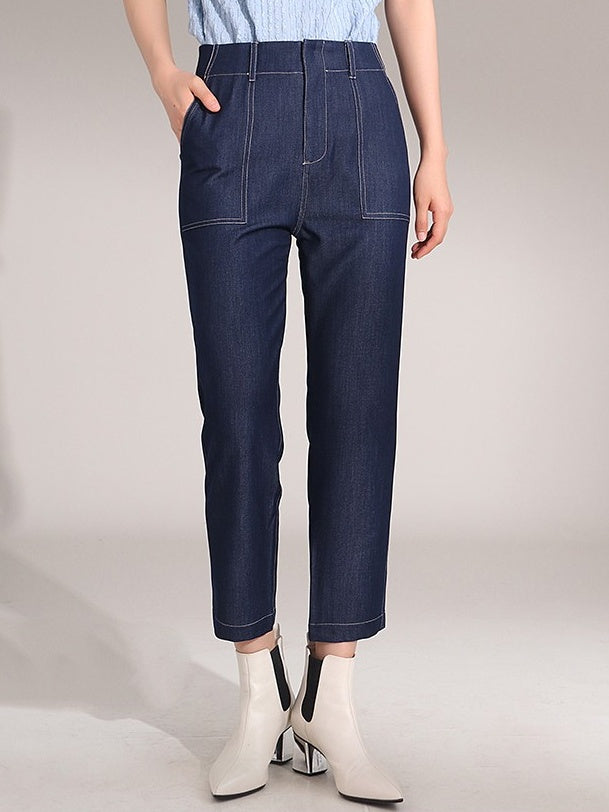 [Ready to ship] Stitched Straight Denim Pants_9399/LCHK