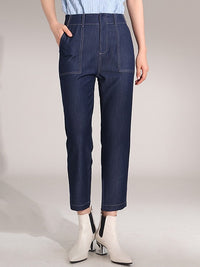 Stitched Straight Denim Pants_9399/LCHK