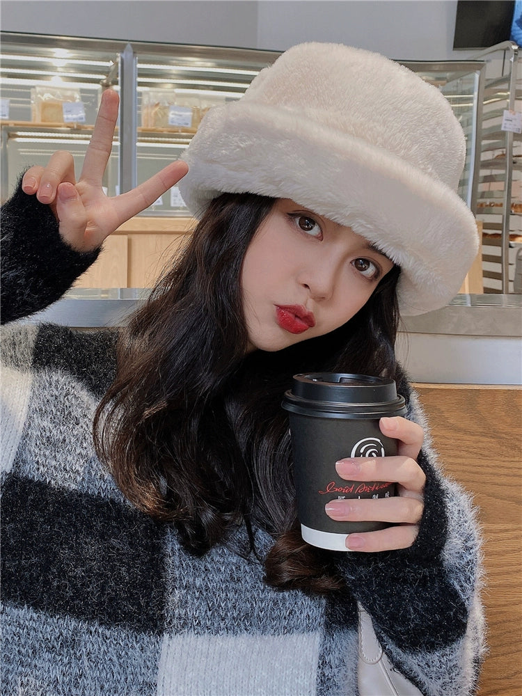 Winter thickened furry hat_BDHL5351