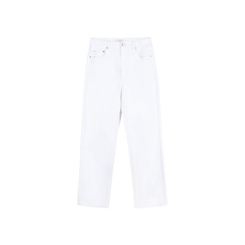 Cotton high-waisted straight-leg jeans_N80566