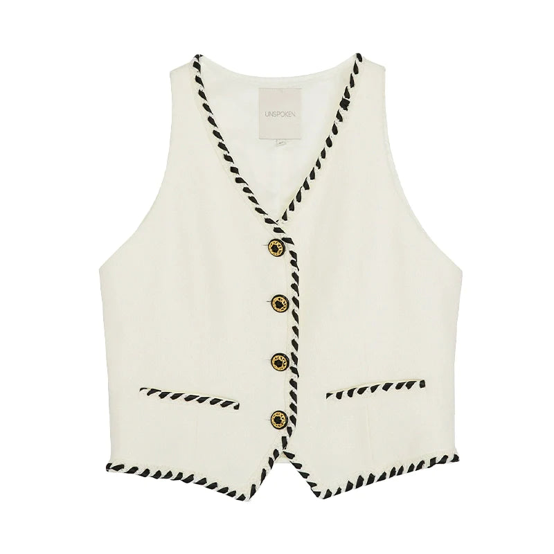 White Retro Jacket Vest and Pants_DI100324