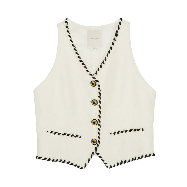 White Retro Jacket Vest and Pants_DI100324