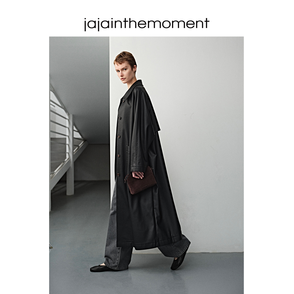 Leather waterproof classic trench coat_DI100289