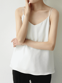 White Back Open Cross Camisole HL3329