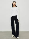 Retro velvet wide-leg pants_BDHL5151 - HELROUS