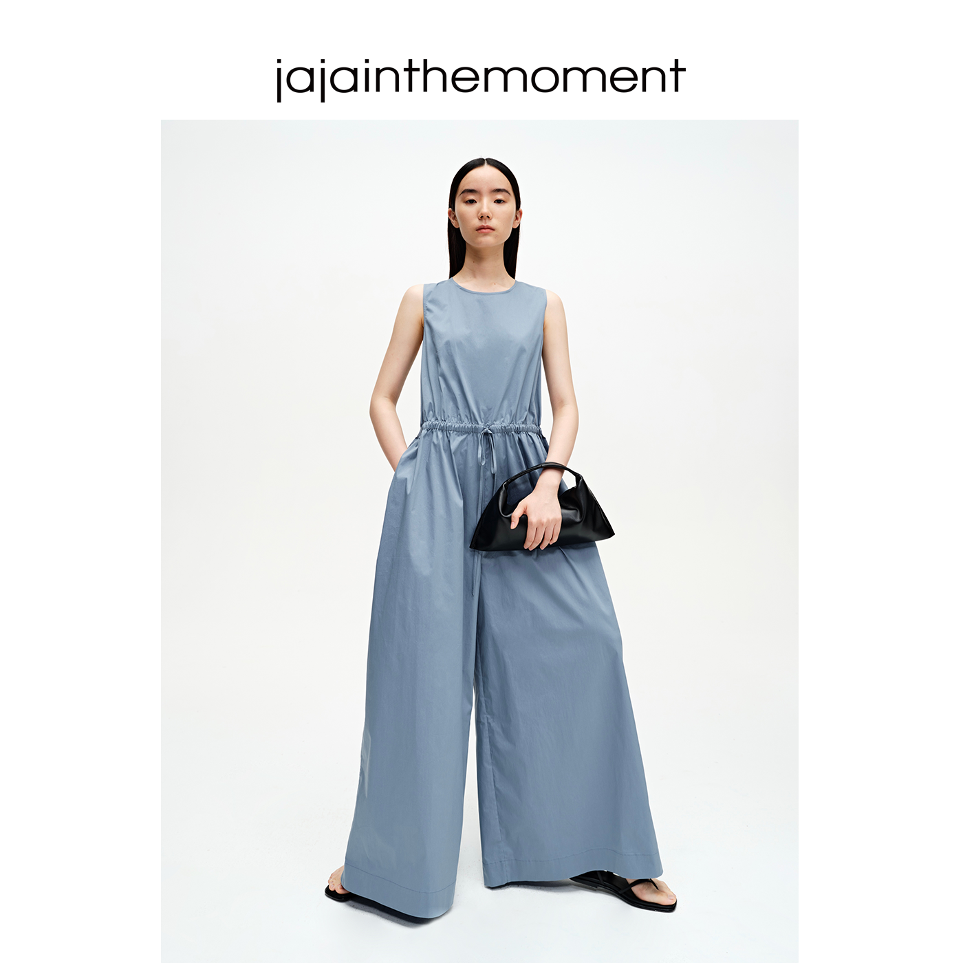 Pleated Wide Leg Jumpsuit_DI100207 - HELROUS