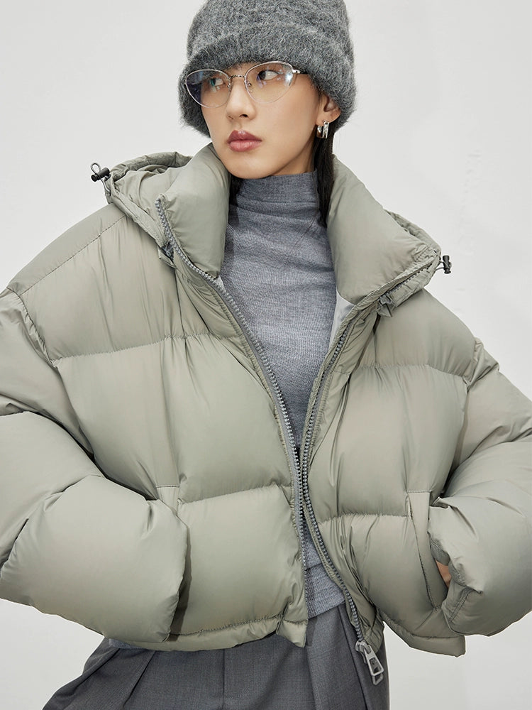 Short hooded down jacket_BDHL5156