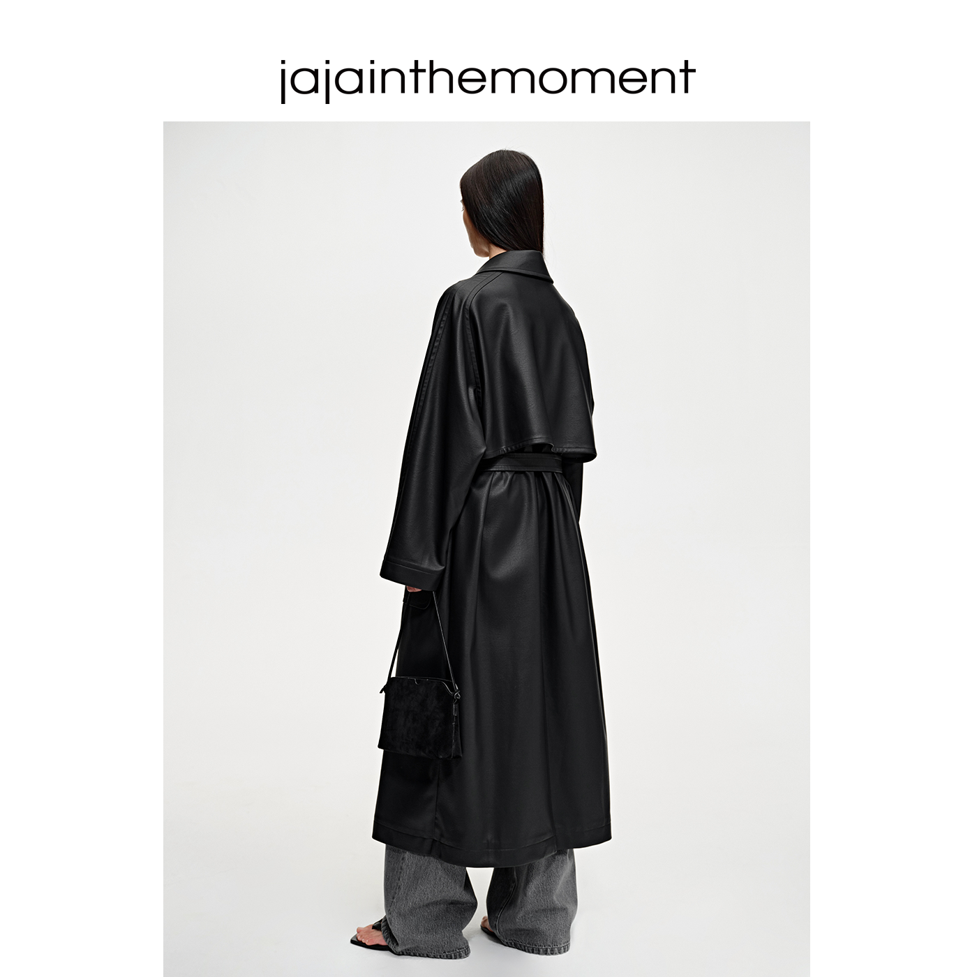 Leather waterproof classic trench coat_DI100289