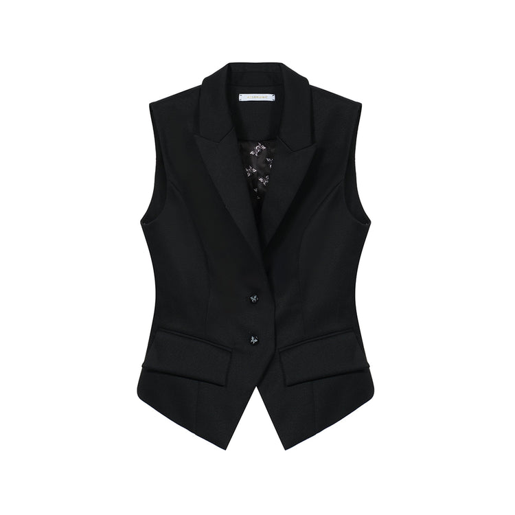 Wool fabric suit vest_DI100145