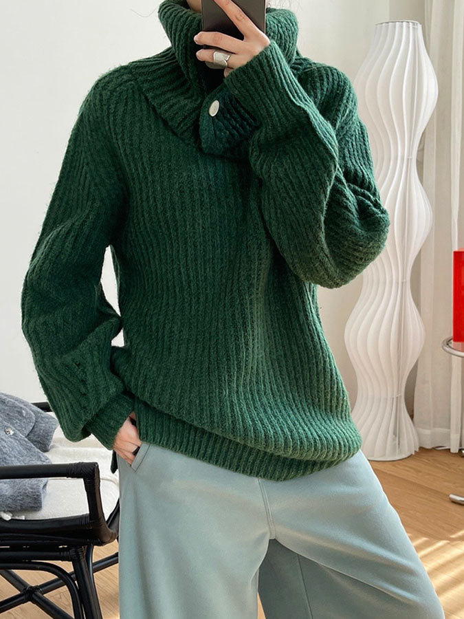 2way volume turtleneck knit H3370