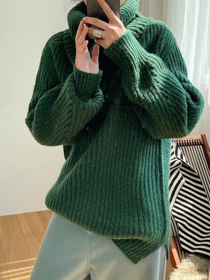 2way volume turtleneck knit H3370