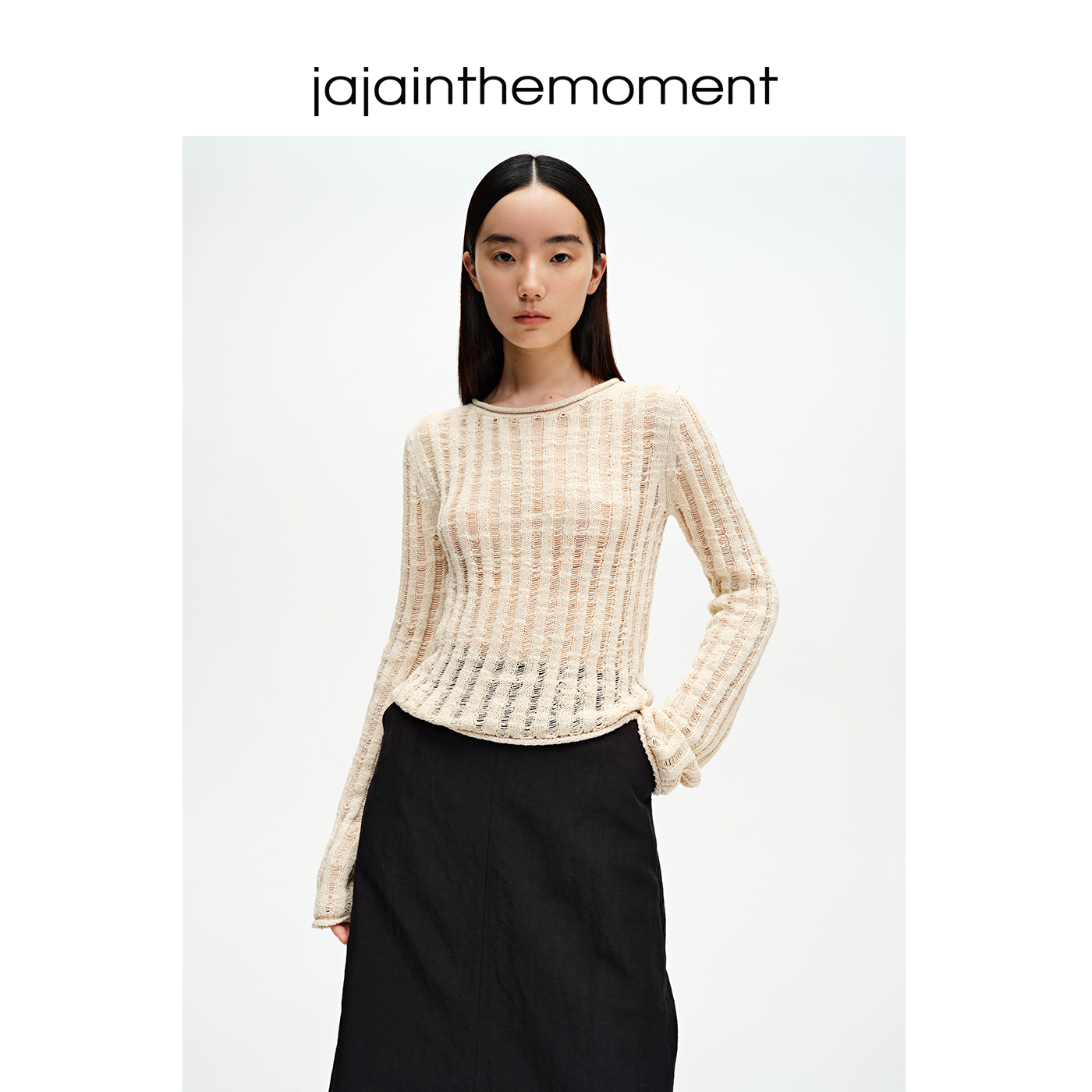 Long Sleeve Knitting Top_DI100212 - HELROUS