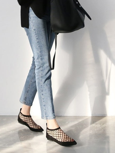 Mesh upper flat shoes_9062