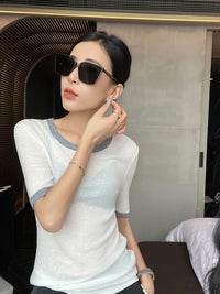 Bicolor Sheer T-Shirt LCHK/HL3444