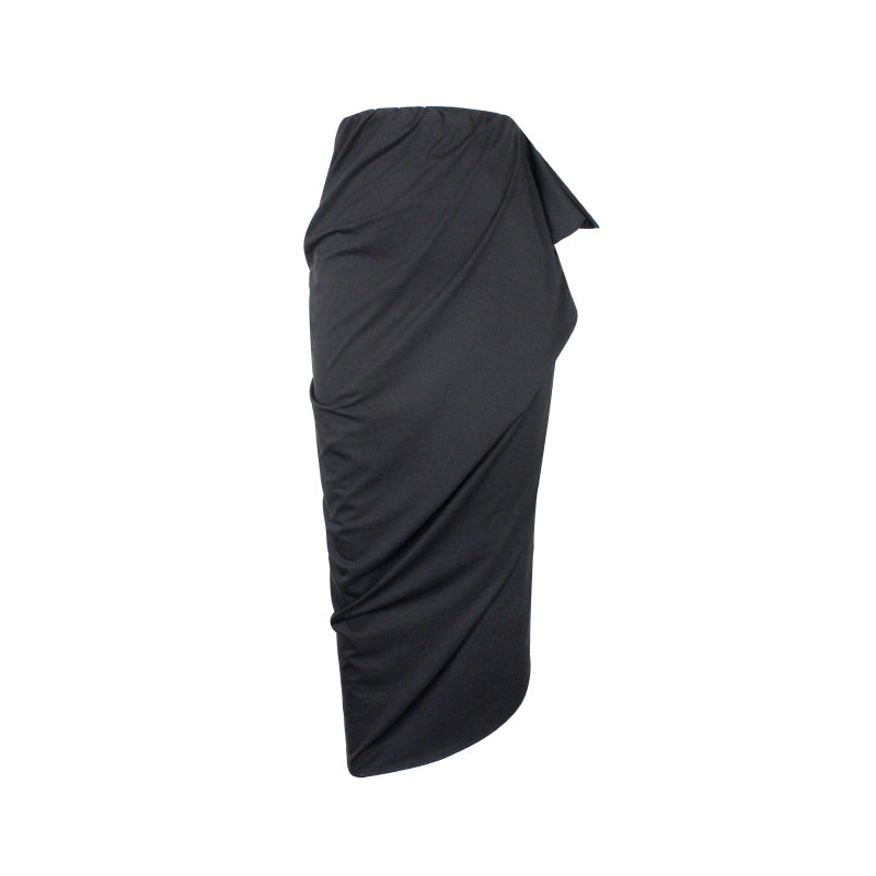 Solid color versatile irregular skirt_DI100103
