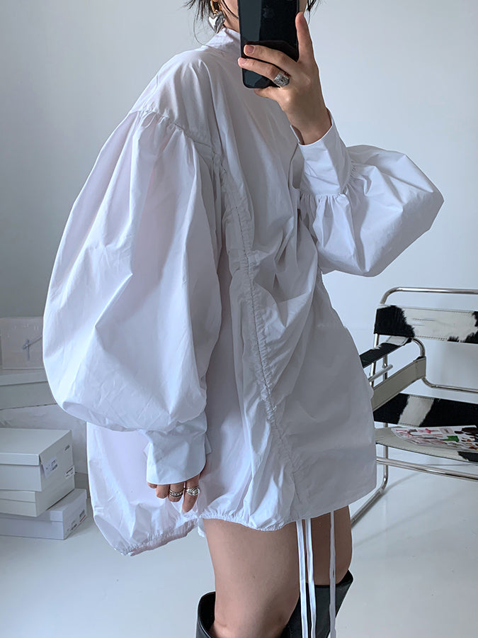 抽褶豐盈襯衫 H3338