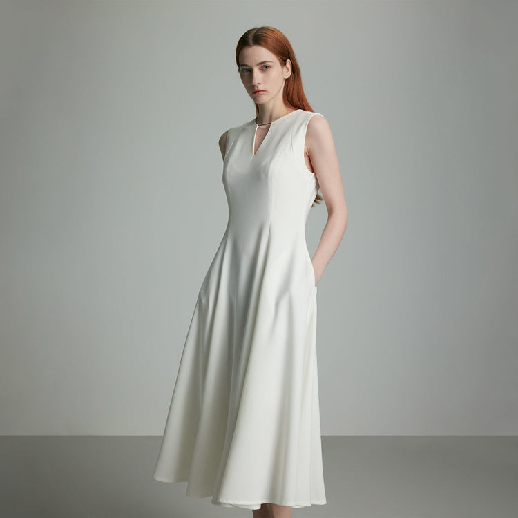 White Sleeveless Dress_DI100236