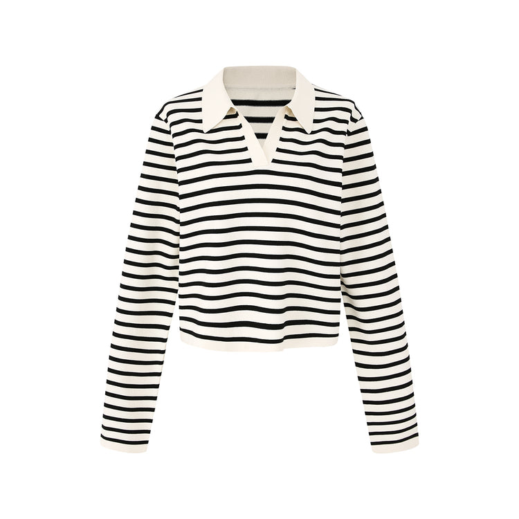 Small short striped polo sweater_DI100056