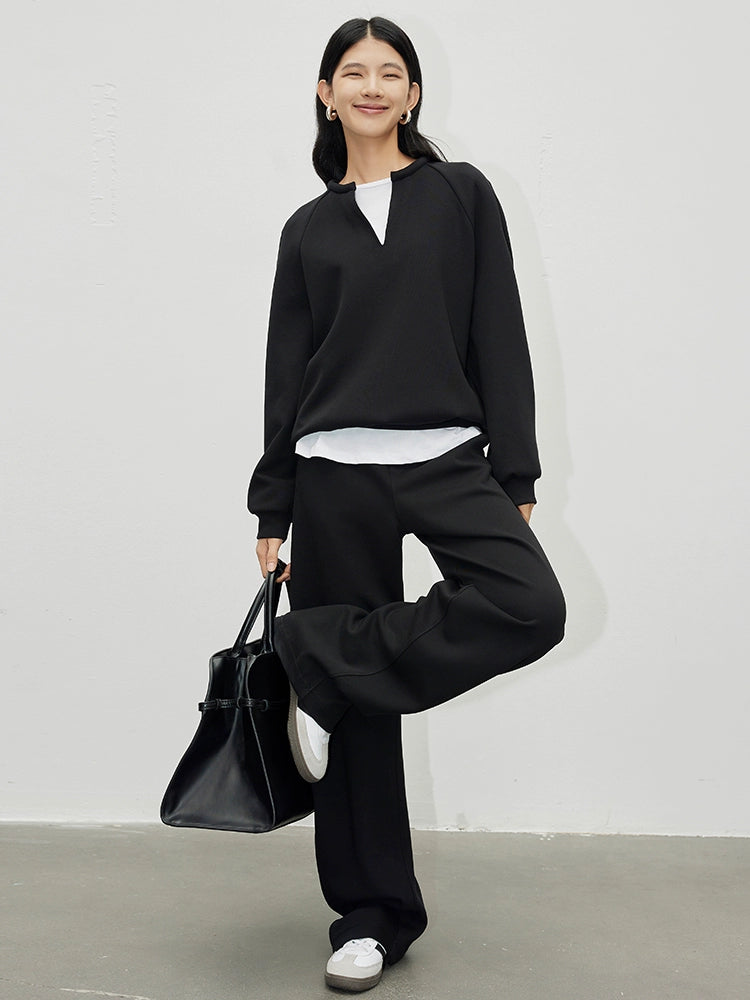 V-shaped sweatshirt and pants_BDHL5159