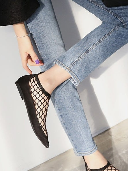Mesh upper flat shoes_9062