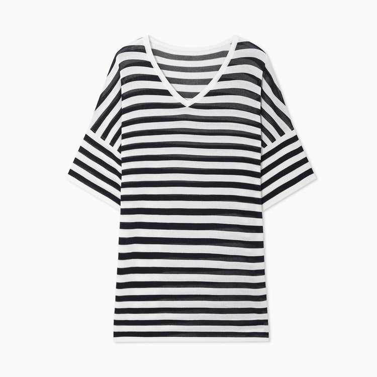 Cotton Striped Knit T-shirt_DI100220