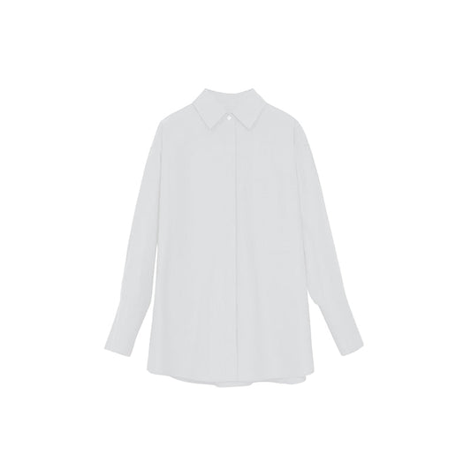 Minimalist cotton silhouette shirt_N80499 - HELROUS