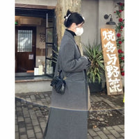 Thick tweed mid-length coat_BDHL5363