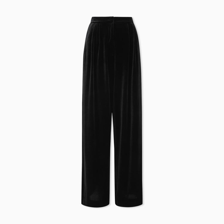 Velvet Slim Wide Leg Pants_DI100283